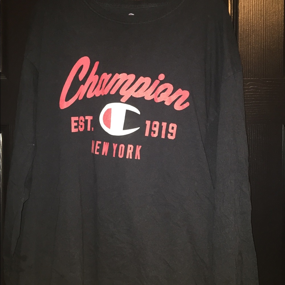 Champion black long sleeve T-shirt